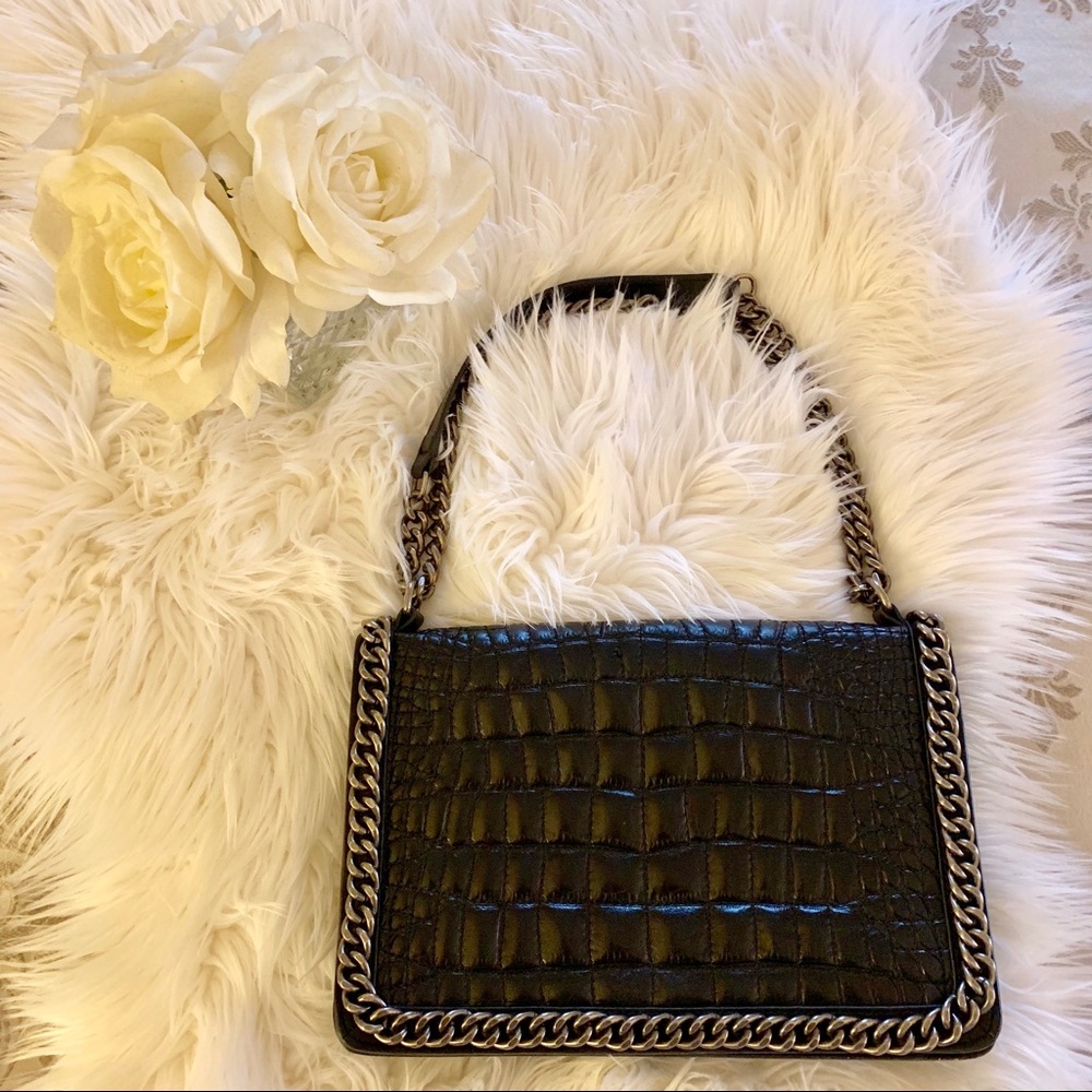 Zara Croc Leather Bag
